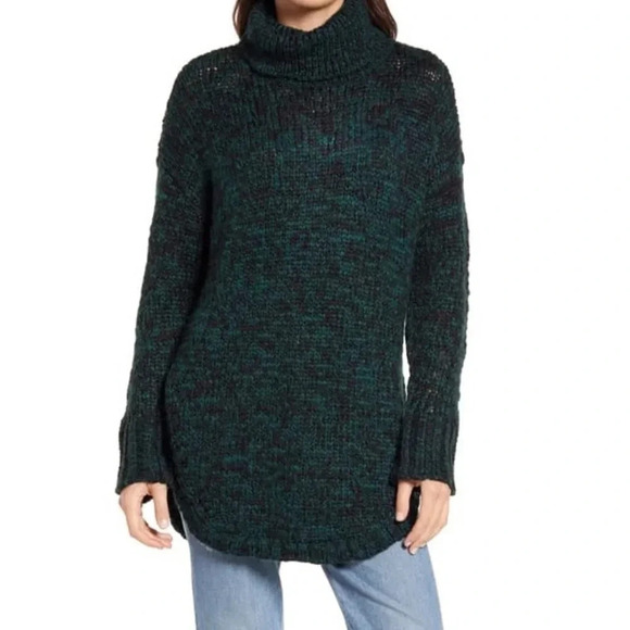 NWT Treasure And Bond Green Turtleneck Long Sleeve Sweater Size XS - Picture 1 of 7